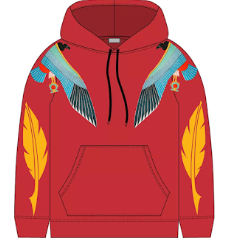 The Egyptian Guardian Hoodie (Red - Back & Front)