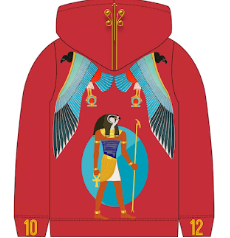 The Egyptian Guardian Hoodie (Red - Back & Front)